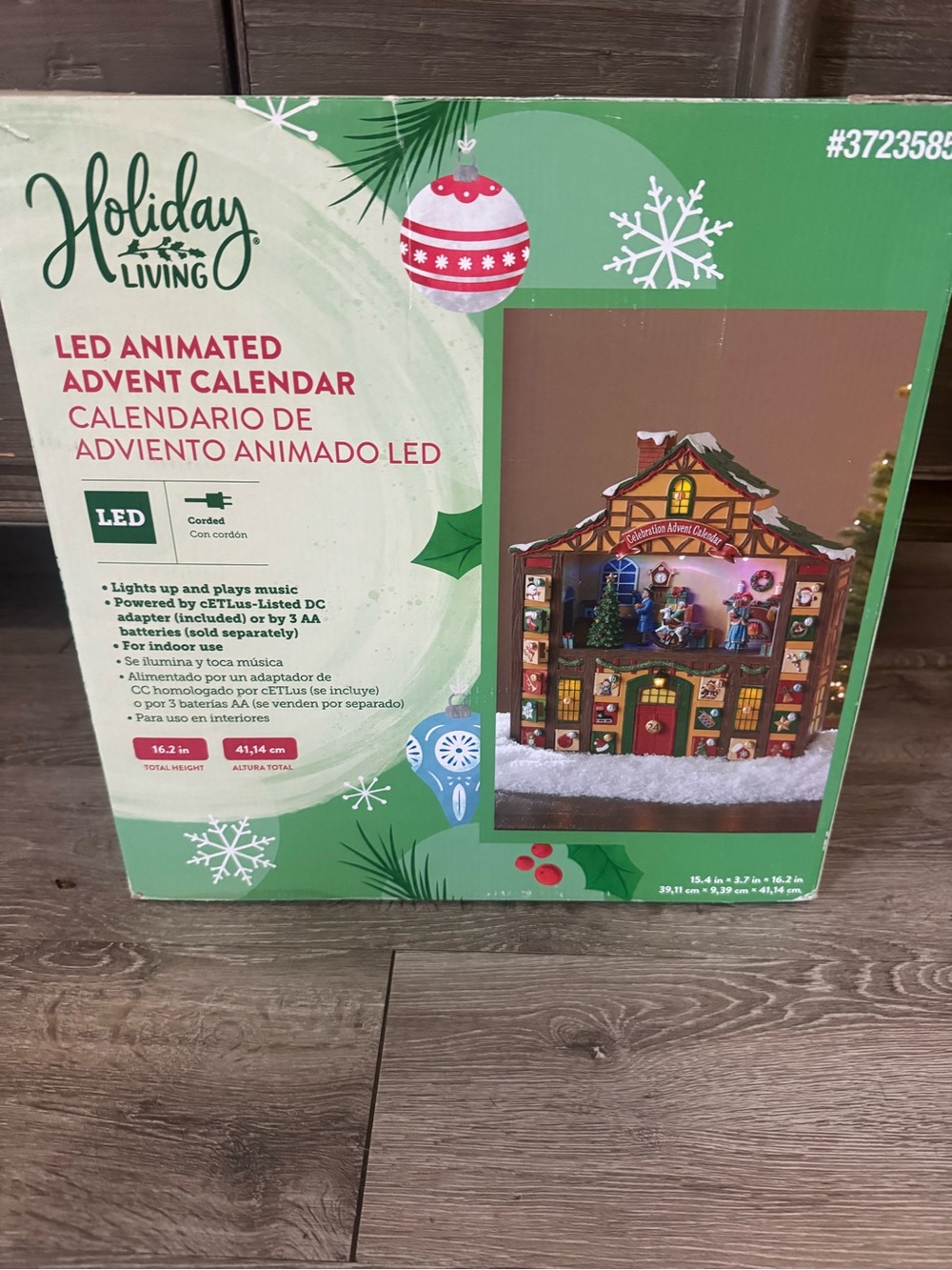 Holiday Living Animated LED Christmas Advent Calendar 🎄 16” – Working!